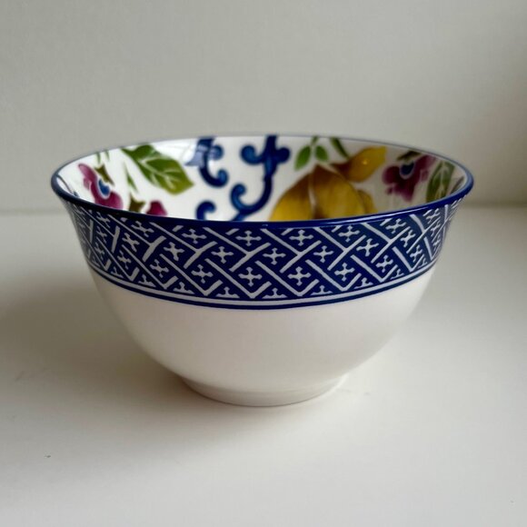 Lauren Ralph Lauren Mandarin Blue Fruit Dessert Bowls | Set of 2 - Picture 4 of 6